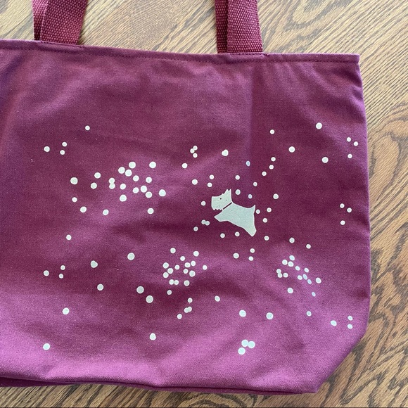 NWT Radley London Sparkle Burgundy & Gold Tote Bag - Picture 5 of 9